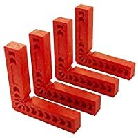 Magiin 4 piezas cuadrados de posicionamiento- herramienta de carpintería- ángulo de sujeción de 90 grados para marcos de…